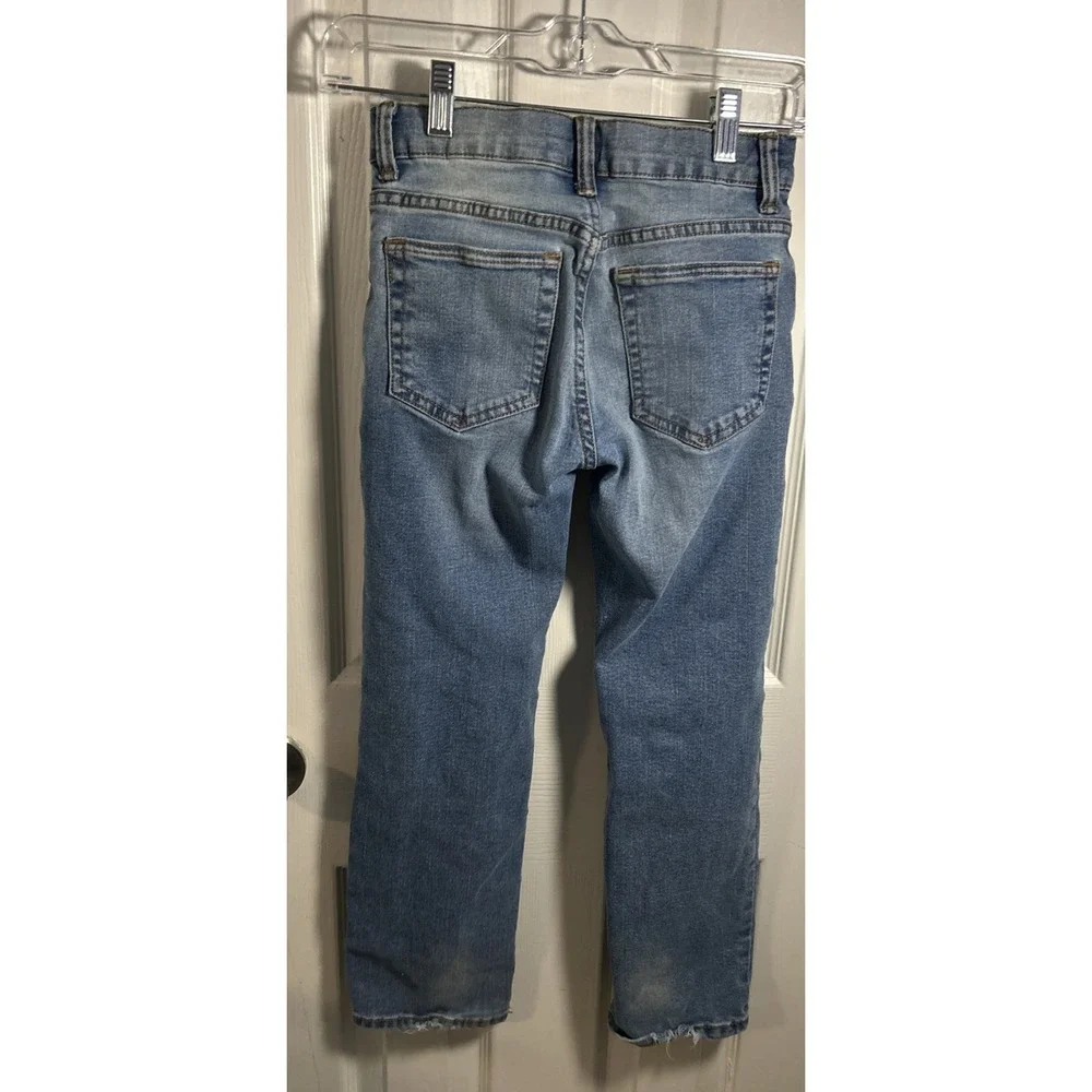 Girls Gap size 8 Jeans Regular Stretch Straight Adj. Waist ‎ Blue